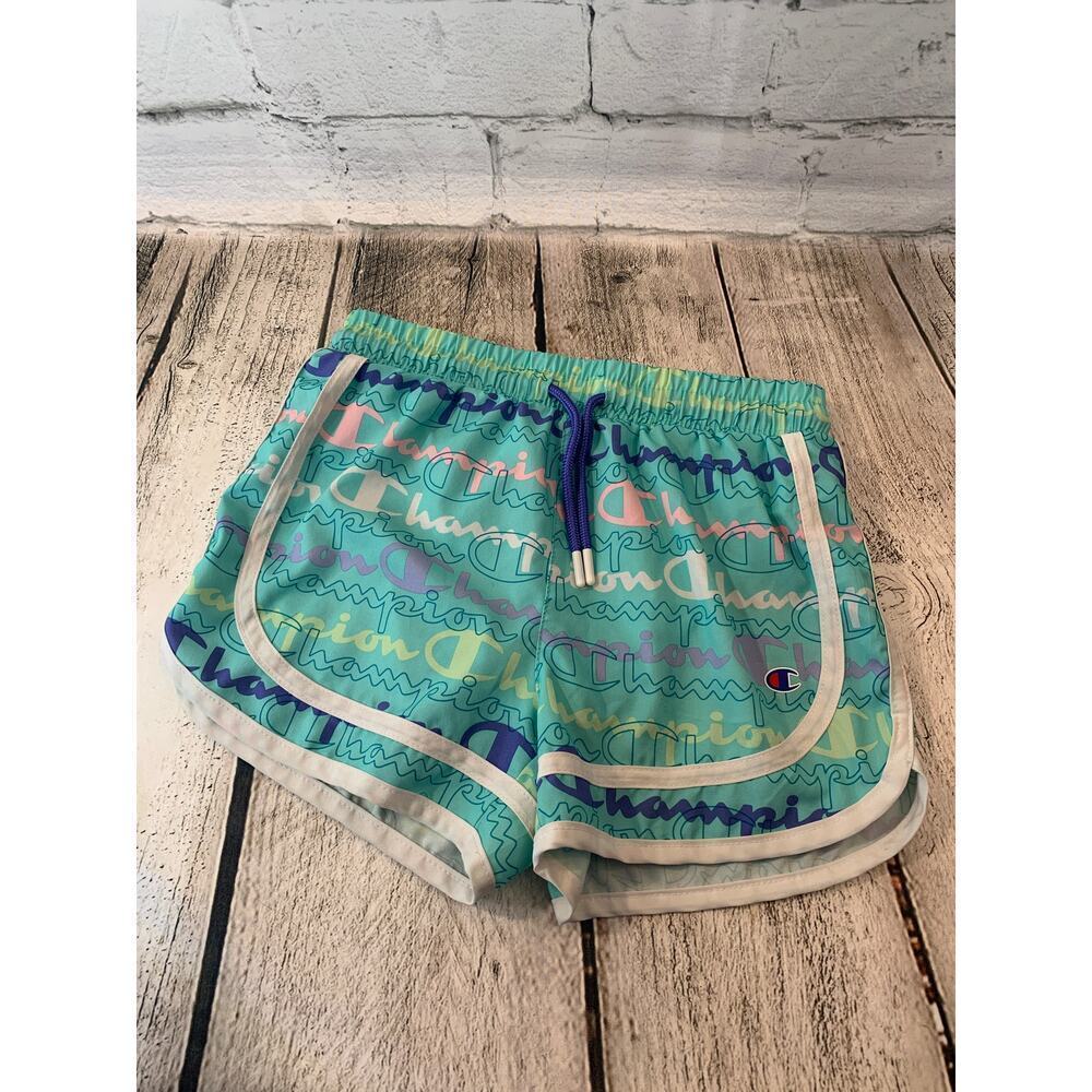 CHAMPION Girl’s Mint Logo Athletic Shorts / Size: Medium 7-8